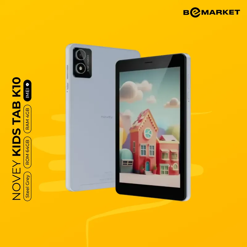 Планшет Novey Kids Tab K10, 4/64 GB, Steel Grey
