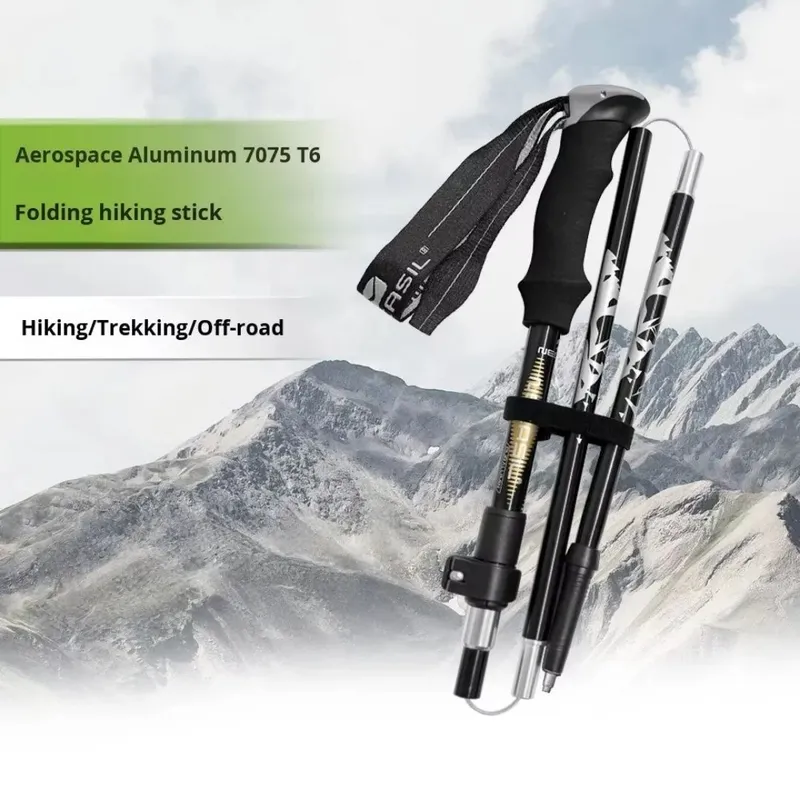 Телескопическая треккинговая палка ALPENSTOCKS (складная, 5 секций) — фото 2