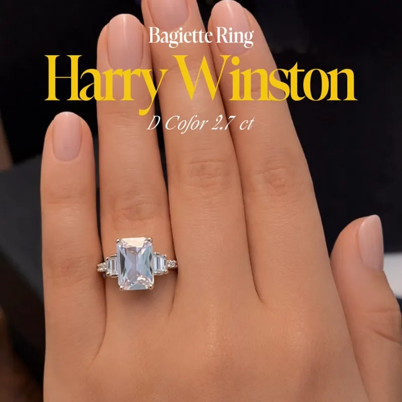 Harry Winston Emerald-Cut Baguette Ring Кольцо 1