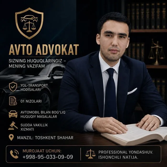 Avto advokat. Professional huquqiy himoya va sud amaliyoti