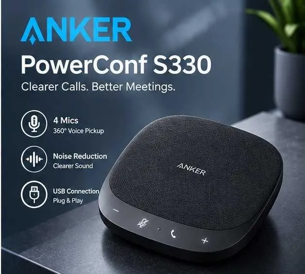 Компактный и качественный спикерфон Anker S330 Компактный и качественный спикерфон Anker S330