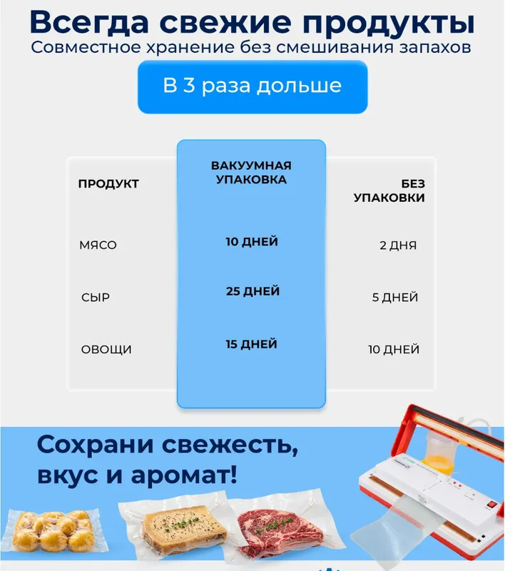 Suyuqlikni chiqarib tashlash funksiyali vakuum qadoqlagich 10