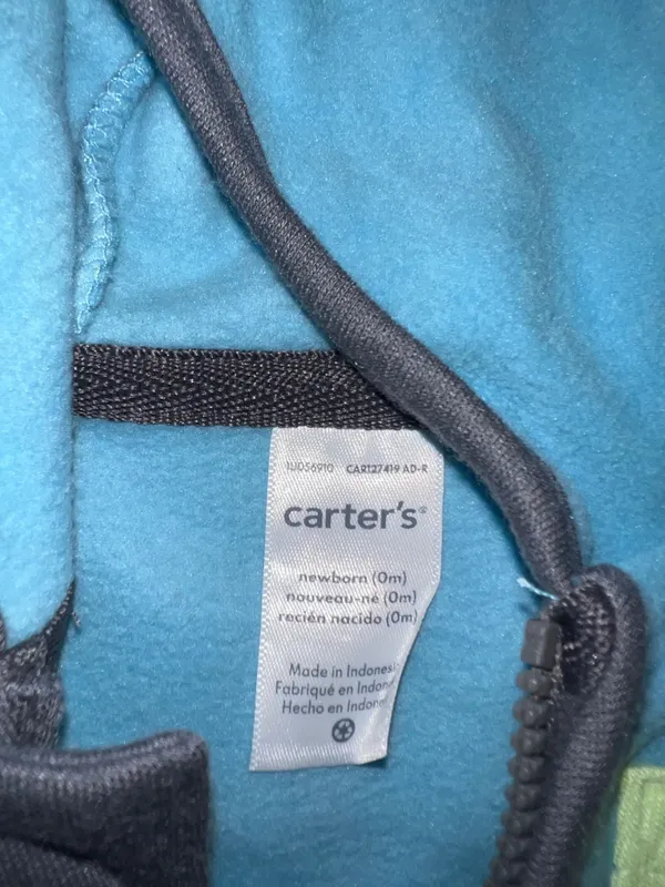 комбинезон Carters Флисовый для маленьких мальчиков - Синий 4 комбинезон Carters Флисовый для маленьких мальчиков - Синий 4