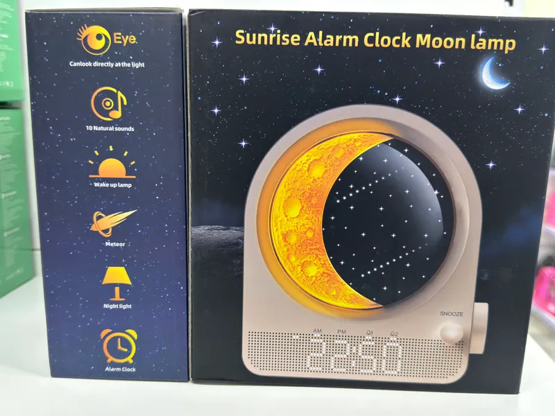 Sunrise Alarm Clock Moon Lamp.  Soat, svetilnik — фото 1