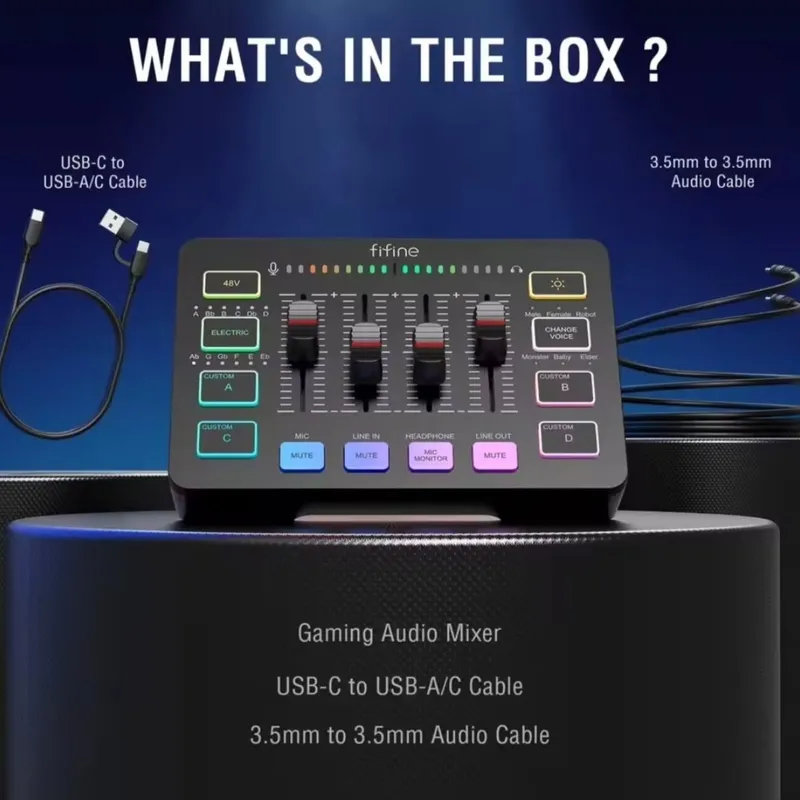 Audio mixer fifine sc3 аудио микшер 6