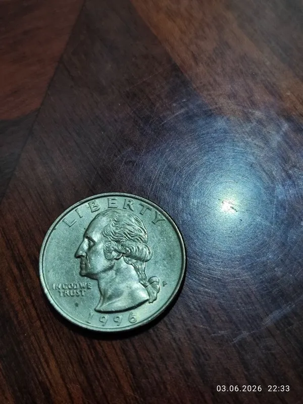Монета США 25 центов 1996 года (Quarter Dollar) США