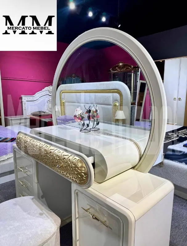 Спальный гарнитур Sp FIORA (6): шкаф, кровать, трюмо, зеркало, тумбы, софа 5