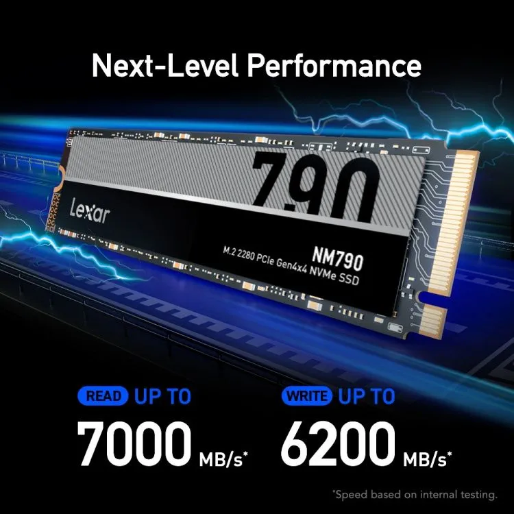 SSD 1TB M.2 NVMe TLC Gen4×4 3D NAND Lexar NM790 (3DS MAX, Premier) — фото 1