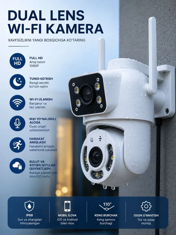 Smart WiFi Kamera iCSee Full HD наружная камера Smart WiFi Kamera iCSee Full HD наружная камера