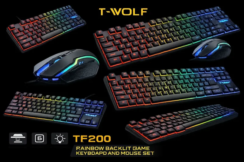 Клавиатура и мышка с подсветкой T-wolf TF200