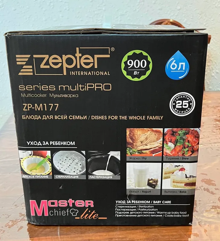 Новая мультиварка Zepter MultiPro ZP-M177 (6 л) 2
