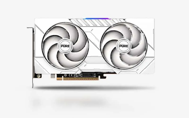 ; Видеокарта SAPPHIRE Pure AMD RADEON RX9060XT 16Gb white — фото 1