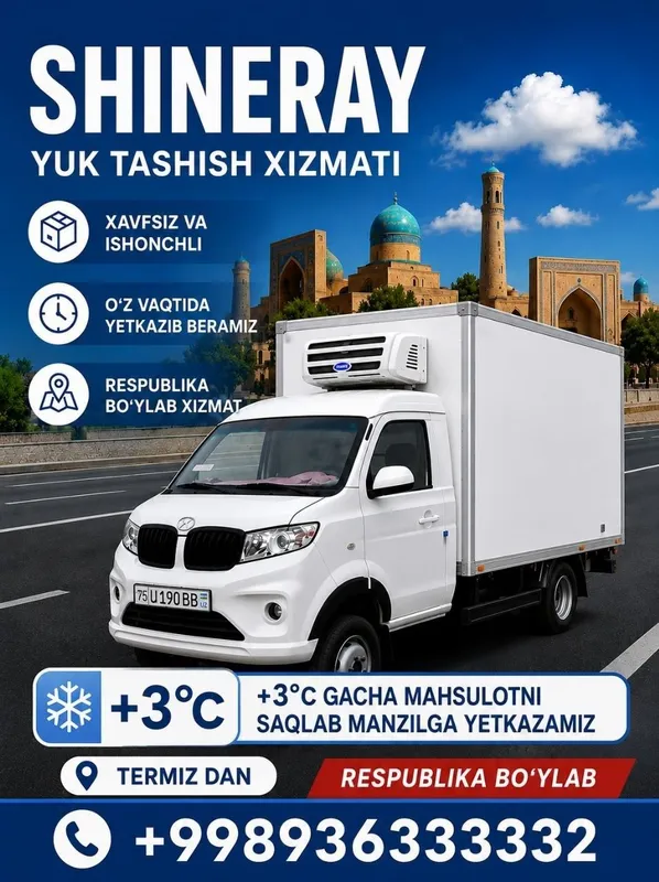 Yuk tashish xizmati 2.5 tonnagacha 8-kub Yuk tashish xizmati 2.5 tonnagacha 8-kub