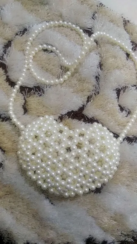 Сумка из бусин "Сердечка"