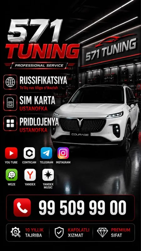 Barcha turdagi Xitoy avtomabilari uchun Russifikatsiya Sim karta 2