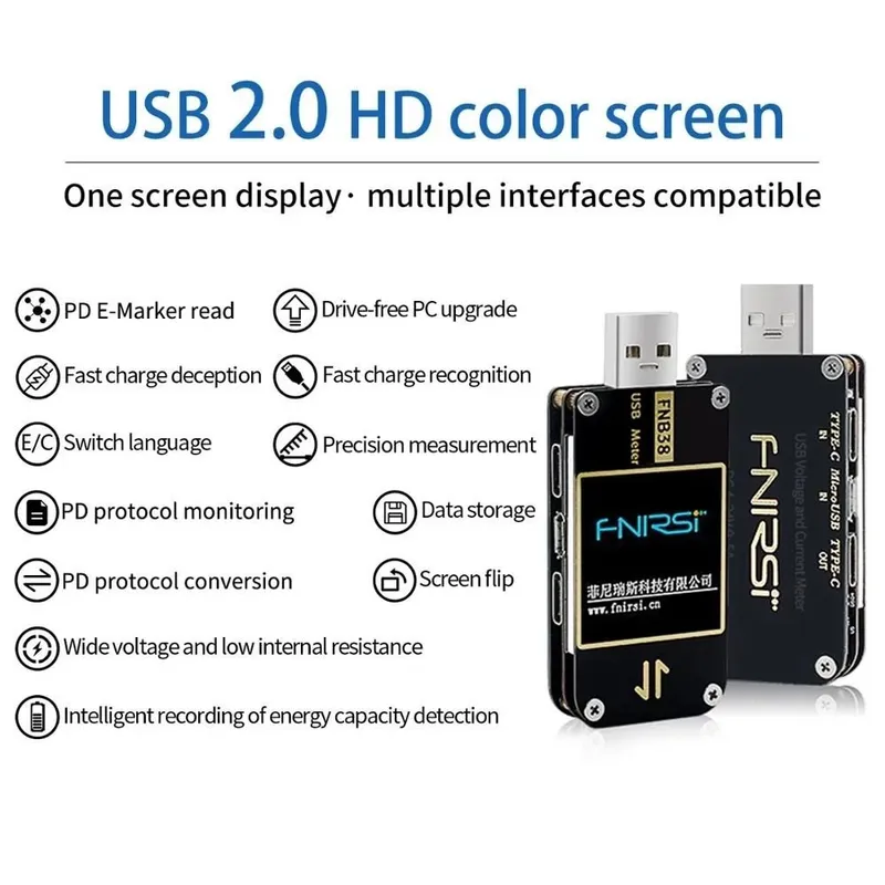 USB Тестер - Fnirsi FNB38 (100% Genuine) — фото 1
