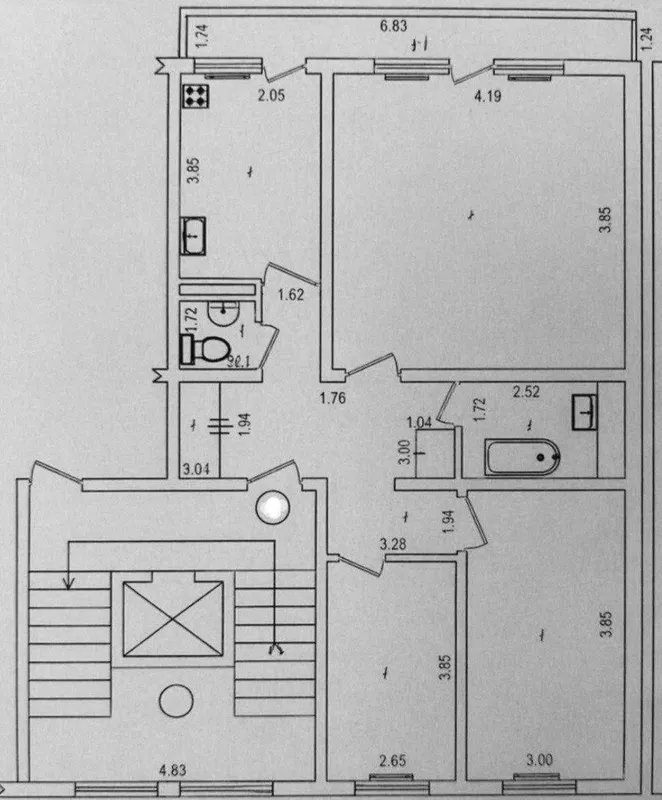 Продаётся 3-комнатная квартира (французская планировка), 75 м², 7/9, Яккасарайский район