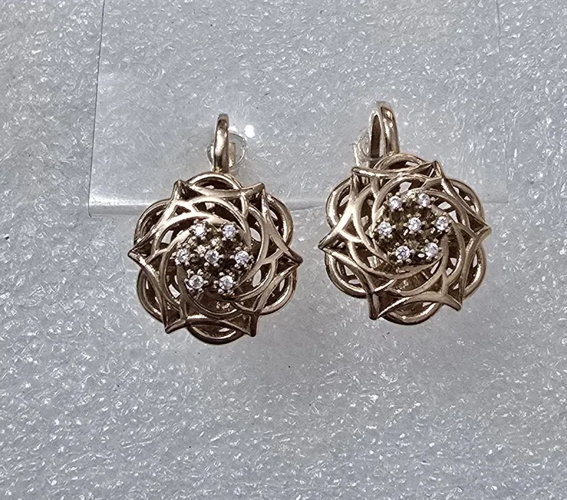 Серьги колесо. 1