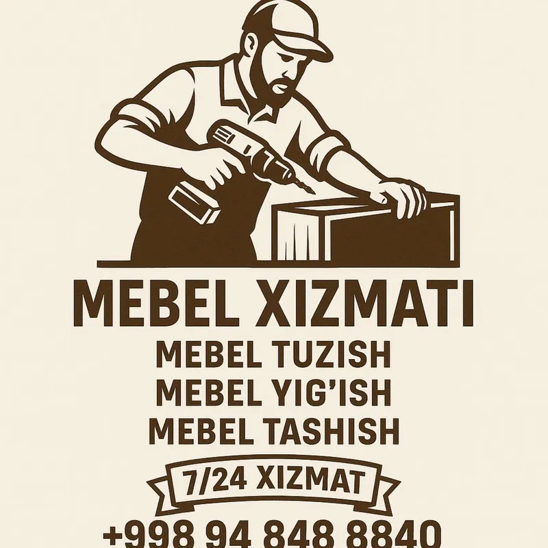 Mebelchi xizmati (mebel tuzamiz - yigamiz -tashib beramiz) sifatliy iw