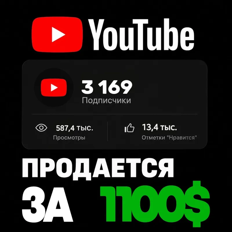 YouTube kanali sotuvda!