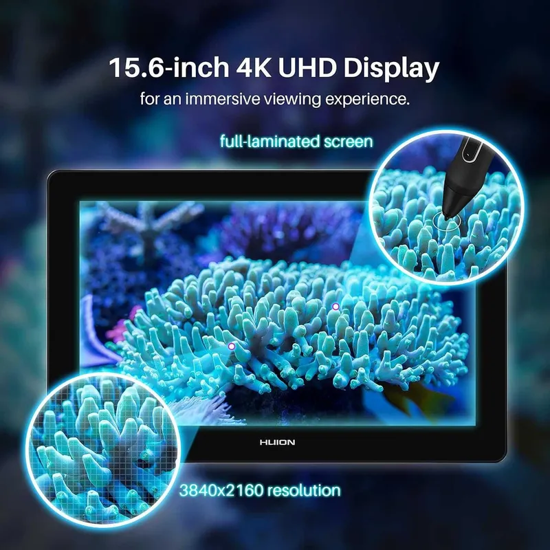 Графический планшет с экраном HUION KAMVAS Pro 16 Plus 4K UHD QLED 7 Графический планшет с экраном HUION KAMVAS Pro 16 Plus 4K UHD QLED 7
