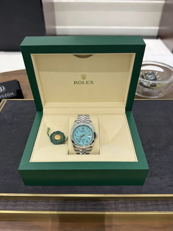 Rolex Datejust 41mm Steel Tiffany Arabic Dial Custom 126300 — фото 7