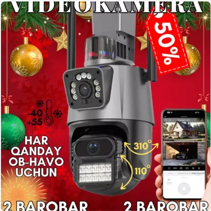 2 Kamera video kuzatuv wifi camera harakat sensori