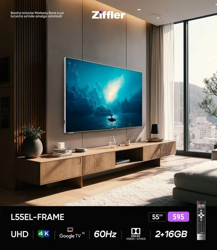 Телевизор Ziffler Оптом и в Розницу 55, 65, 1 Телевизор Ziffler Оптом и в Розницу 55, 65, 1