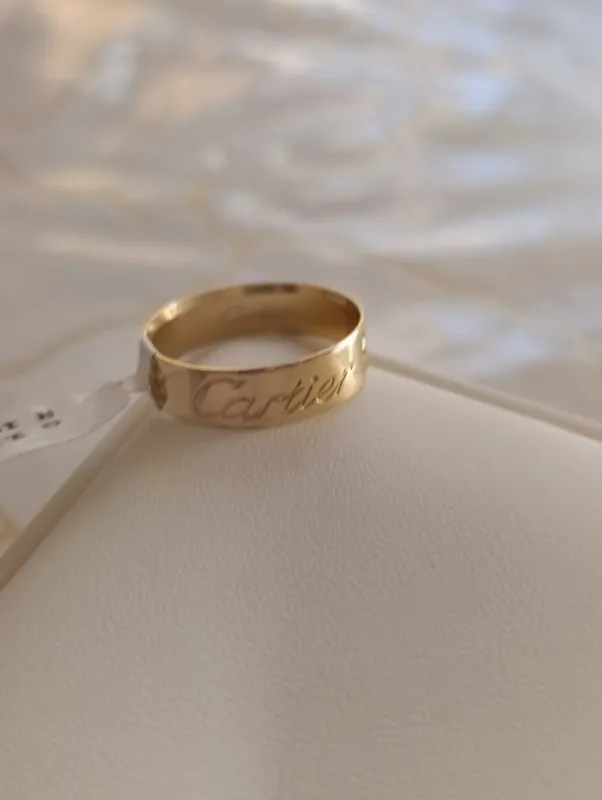 Золотое кольцо Cartier Евро модель проба 585 вес 3,76 гр размер 19,5 3 Золотое кольцо Cartier Евро модель проба 585 вес 3,76 гр размер 19,5 3