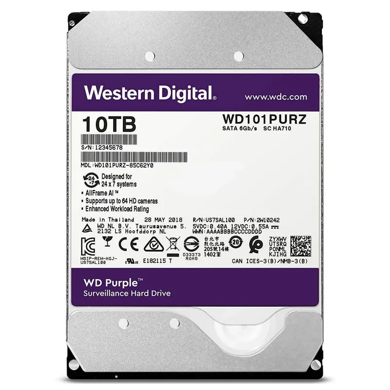 Жесткие диски от Hikvision WD PURPLE 10TB