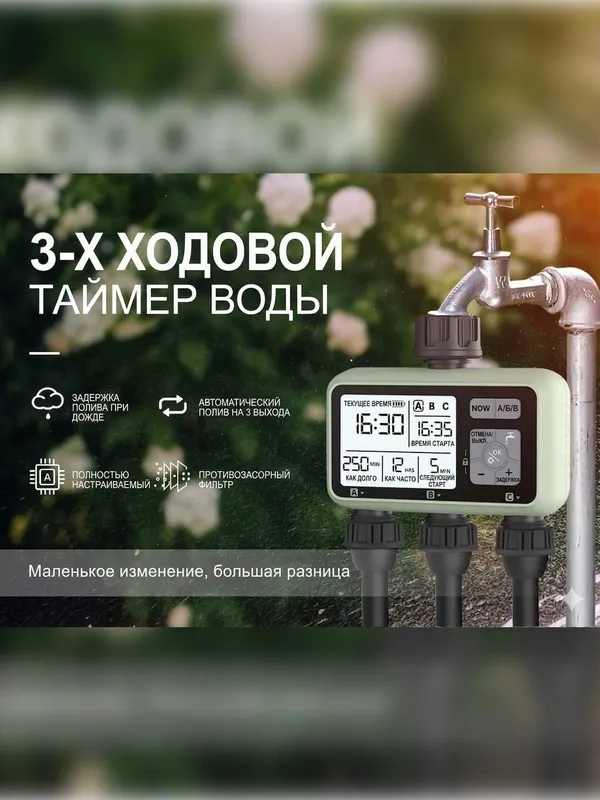 Автоматический таймер полива, программатор, контроллер орошения. — фото 4