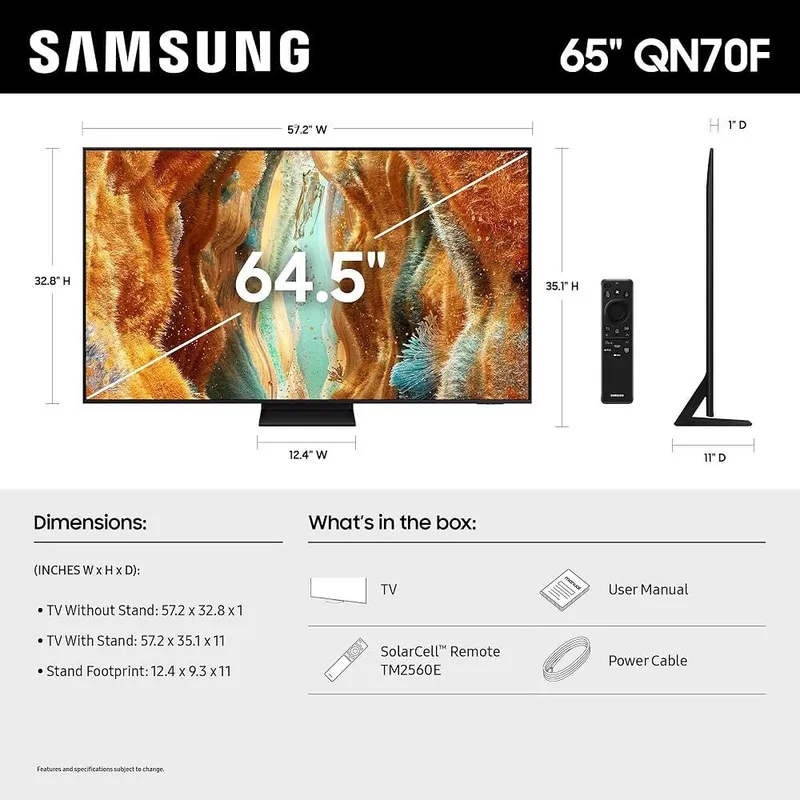 Samsung Neo QLED MINI LED 65QN70F/ 65QN80F/ 65QN85F/ 65QN90F (2025) — фото 1