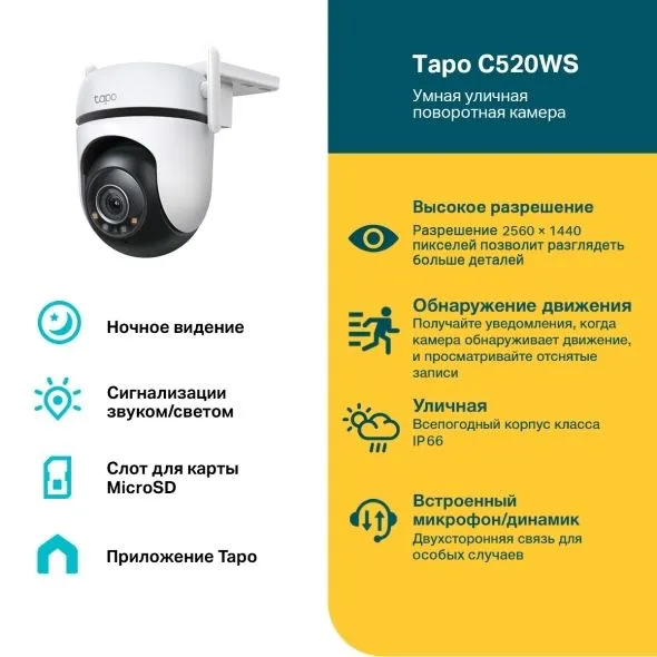 Wi Fi камера Tp-Lin Tapo C520WS 2