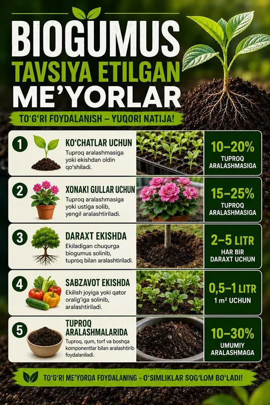 BIOGUMUS – bog‘ va tomorqa uchun tabiiy organik o‘g‘it — фото 4