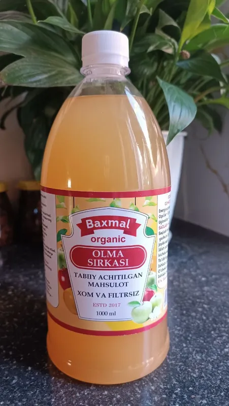 100% Натуральный яблочный уксус(100% olma sirkasi)