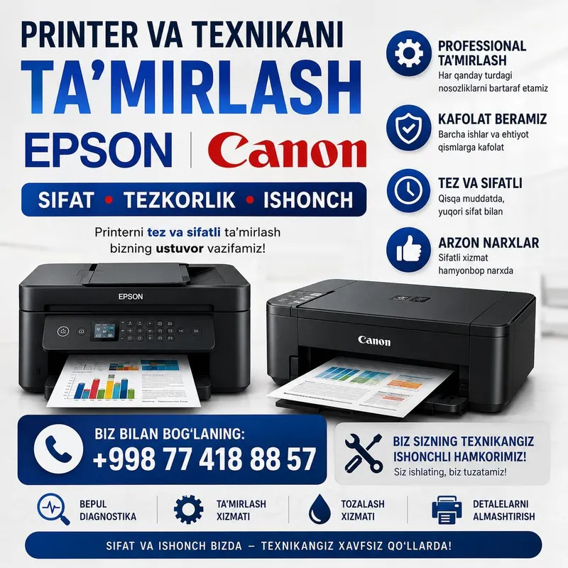Servisi markazi Epson va Canon