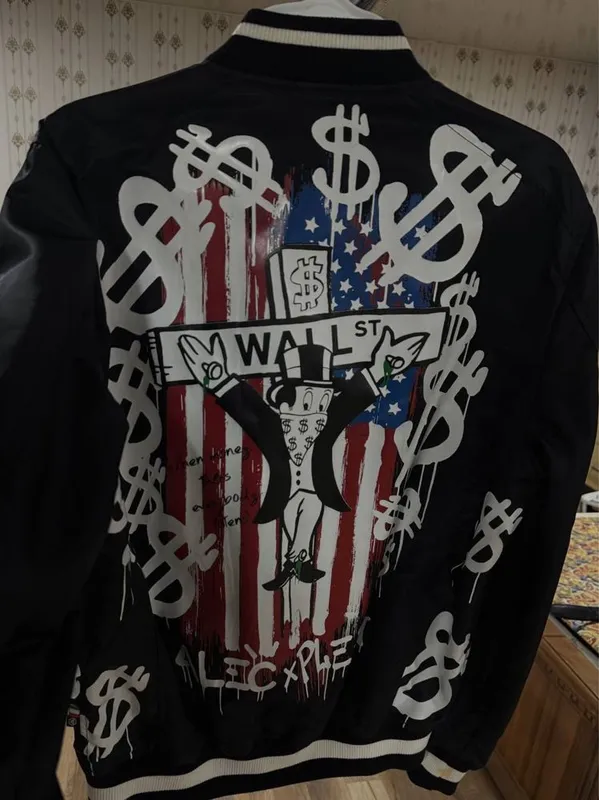 куртка PHILLIP PLAIN Jacket "white Money" In Black ориг — фото 1