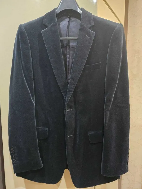 Продается Мужской бархатный пиджак Zara Man (б/у), размер 50 (L) 1