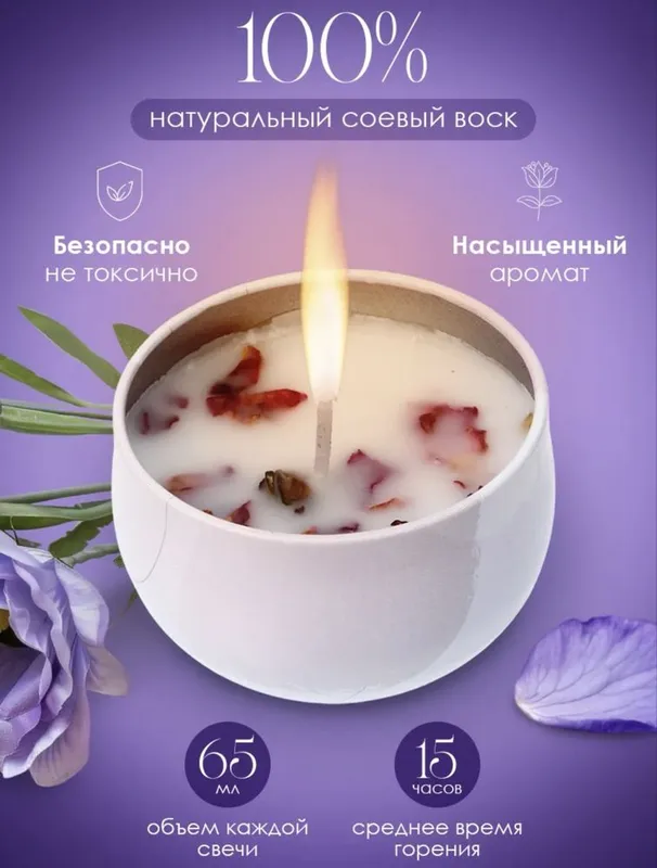Подарочный набор ароматических декоративных свечей — фото 5