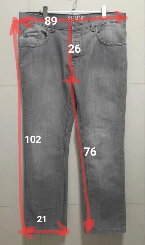 Primark Denim Co Grey Jeans / W33-34 / Прямые Джинсы на Болтах — фото 4
