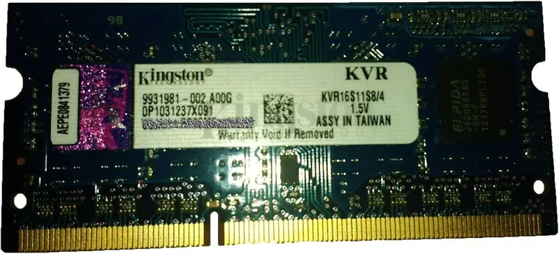 ! Kingston DDR3L 4GB 1600 mhz So-DIMM operativ xotirasi (KVR16S11/4) 3