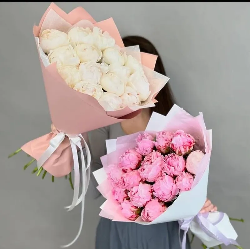 Букеты пионов , цветы , пионы 3