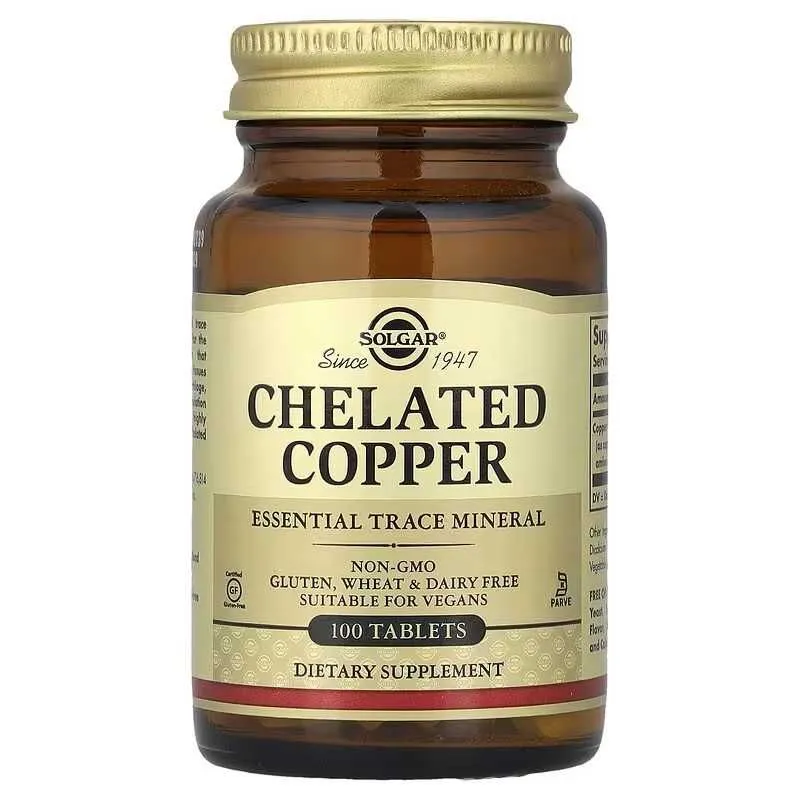 Solgar copper 2.5 mg, хелатная медь, купер мед мис Chelated Copper 2 Solgar copper 2.5 mg, хелатная медь, купер мед мис Chelated Copper 2