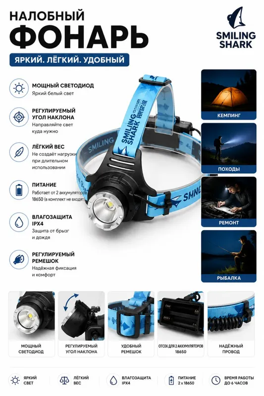Мощный LED-фонарь для путешественников и охотников 2 Мощный LED-фонарь для путешественников и охотников 2