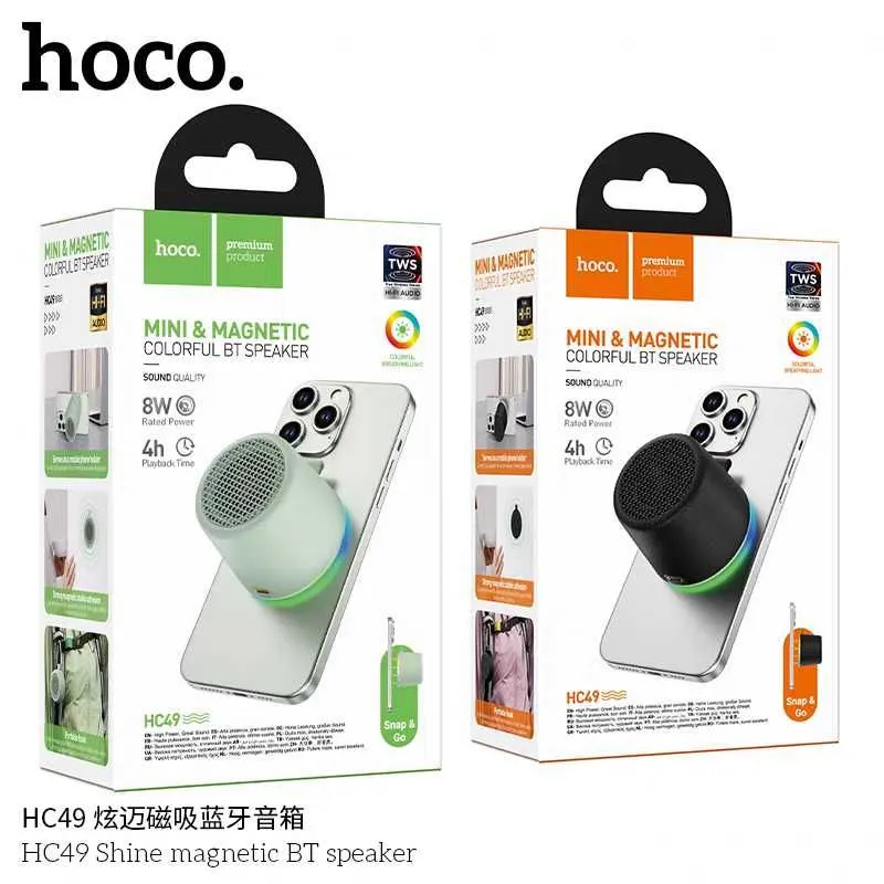 Hoco HC49 Magnetic Mini BT колонка 8W с RGB подсветкой для iPhone 17 — фото 7