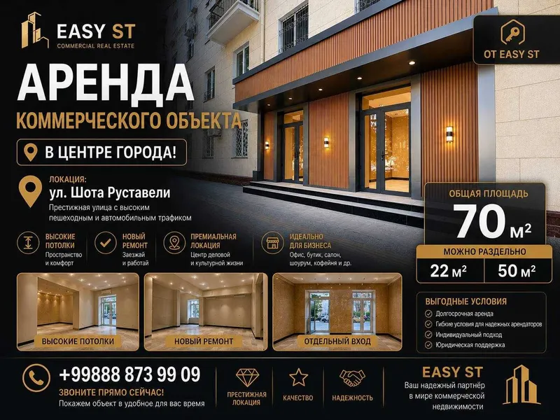 Аренда помещения 70м2 50м2 20м2 Шота Руставели 1 линия центр города 6