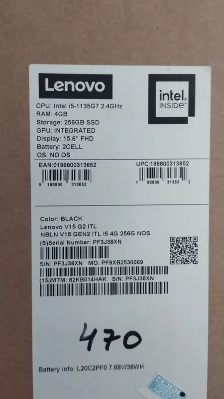 Lenovo V15 G2 ITL ноутбуки сотилади 4/128, intel core i5 1 Lenovo V15 G2 ITL ноутбуки сотилади 4/128, intel core i5 1