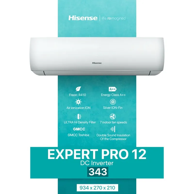 Hisense 12 EXPERT PRO IONIZATOR 5 yil garantiya dastavka bor