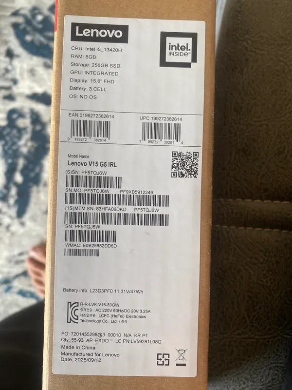 Lenovo V15 G5 IRL i5-13420H | 8GB/256GB SSD | 3
