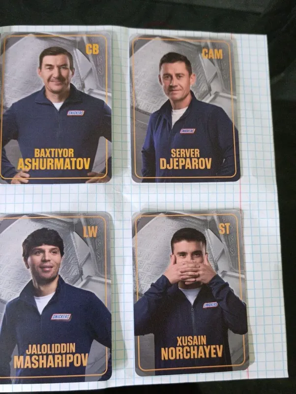 Ozbekiston terma jamoasini kartochkalari 2 Ozbekiston terma jamoasini kartochkalari 2